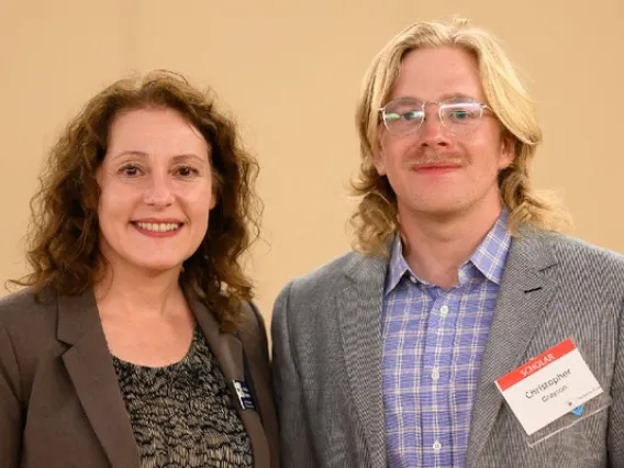 Dean Carmala Garzione and Chris Grayson at the CoS Galileo Circle Dinner