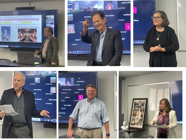 Participants and speakers at the Bruce Barrett Memorial Tribute