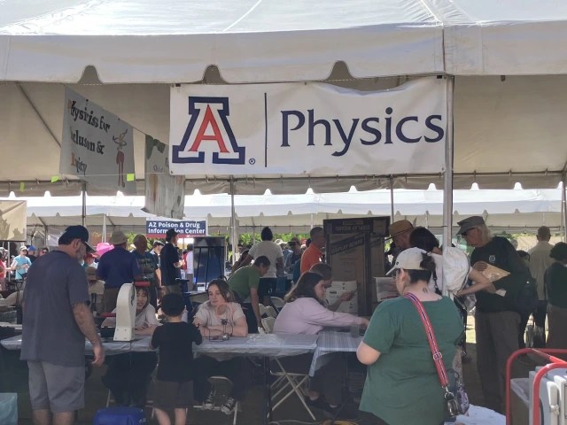 UA physics Booth Book fest
