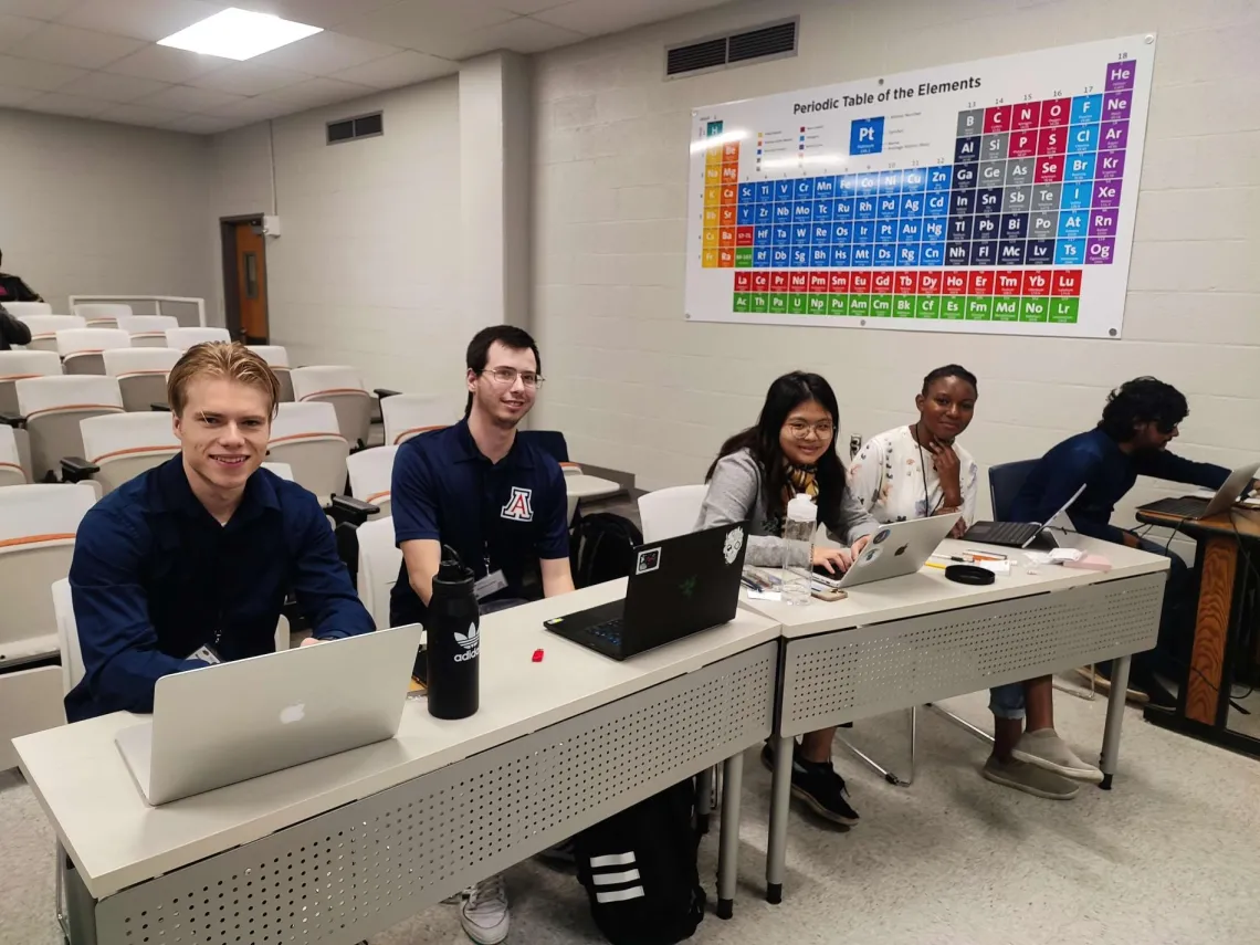 Our team: Matthew Maxim, Matthew Gilles, I-Tzu Huang, and Kudzai Musarandega (from left to right).