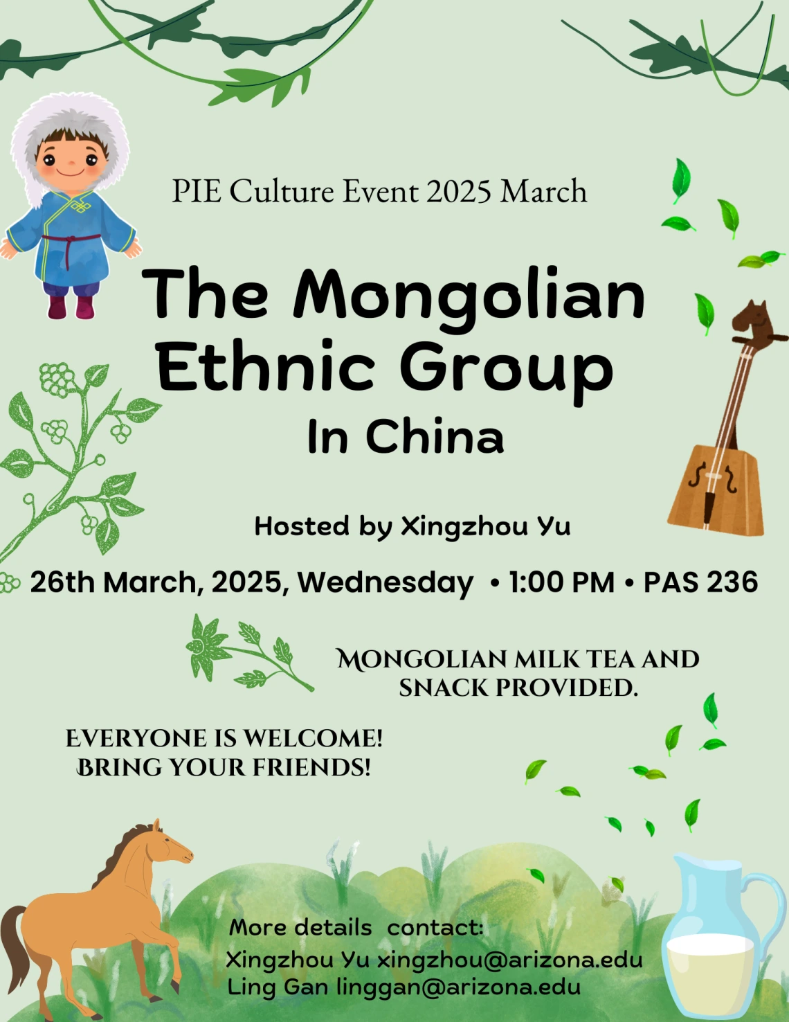 PIE Cultural Event Mongolian Ethnic Group in China 3.26.25