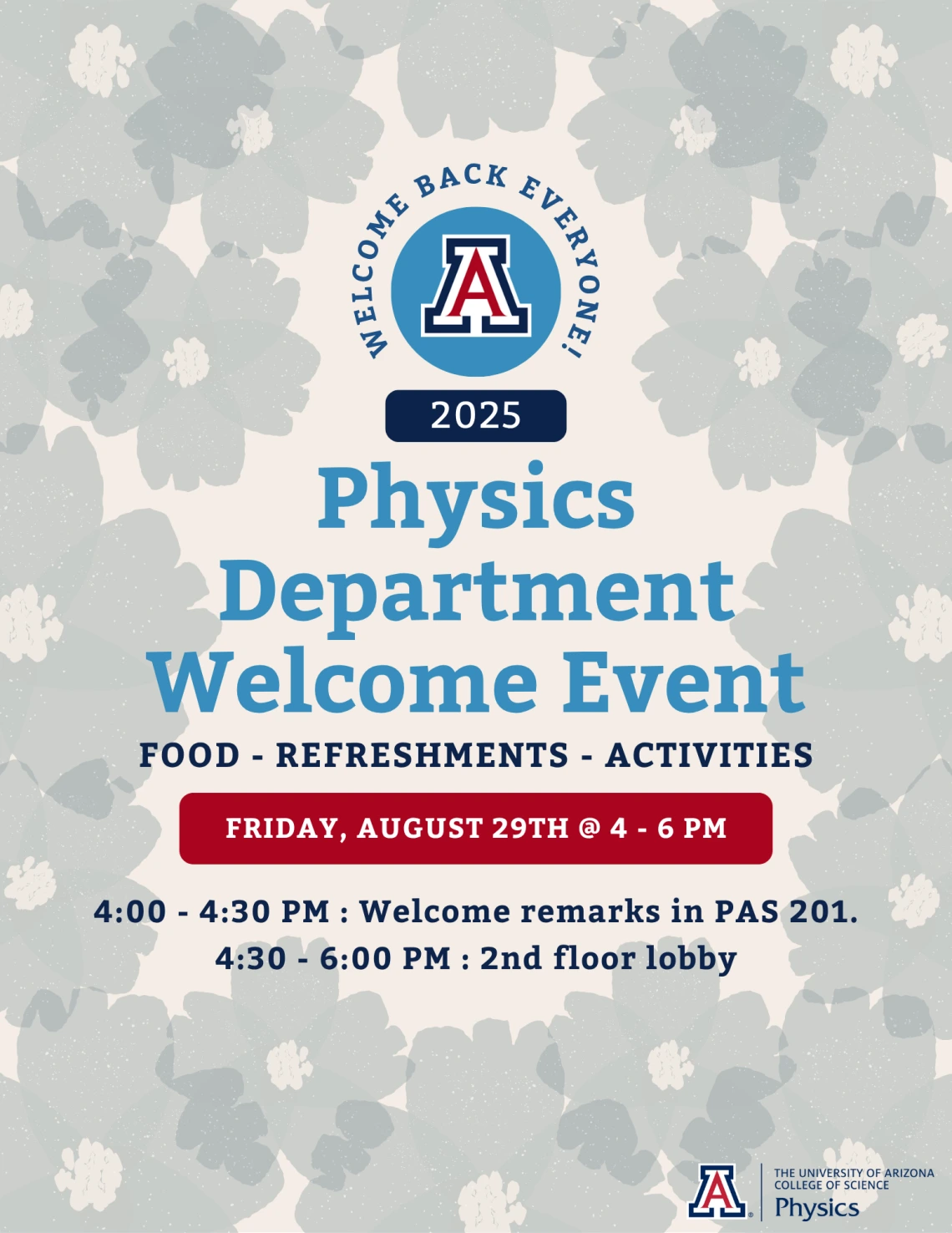 PHYS Welcome Event Flyer 2025